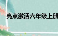 亮点激活六年级上册数学答案人教版新版