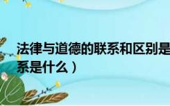 法律与道德的联系和区别是什么?（道德与法律的区别和联系是什么）