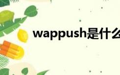 wappush是什么意思,需要开通吗