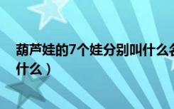 葫芦娃的7个娃分别叫什么名字（七个葫芦娃的名字分别是什么）