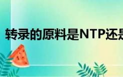 转录的原料是NTP还是NMP（转录的原料）