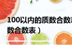 100以内的质数合数表是什么（100以内的质数合数表）