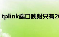 tplink端口映射只有20个（tplink端口映射）