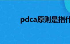 pdca原则是指什么（pdca原则）