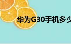 华为G30手机多少钱（华为g309t）