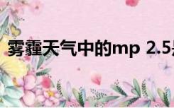 雾霾天气中的mp 2.5是指直径多大的颗粒物