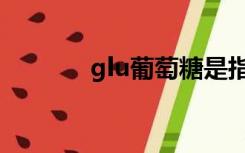 glu葡萄糖是指血糖吗（glu）