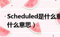 Scheduled是什么意思中文（scheduled是什么意思）