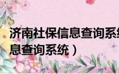 济南社保信息查询系统登陆入口（济南社保信息查询系统）