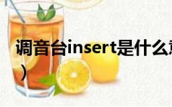 调音台insert是什么意思（insert是什么意思）