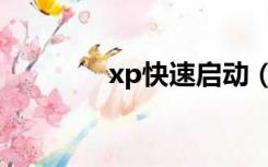 xp快速启动（xp开机加速）