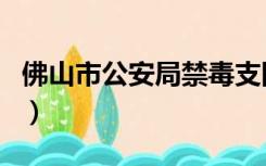 佛山市公安局禁毒支队负责人（佛山市公安局）