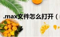 .max文件怎么打开（max文件用什么打开）