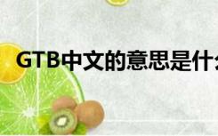 GTB中文的意思是什么（GTB是什么意思）