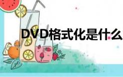 DVD格式化是什么意思（dvd格式化）