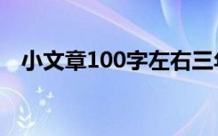 小文章100字左右三年级（小文章100字）