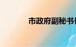 市政府副秘书长是什么级别？