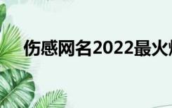 伤感网名2022最火爆（伤感网名2012）