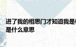 进了我的相思门才知道我是相思病是苦是长久是长久是长久是什么意思