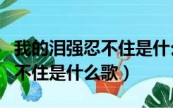 我的泪强忍不住是什么歌原唱dj（我的泪强忍不住是什么歌）