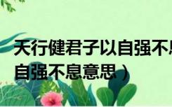 天行健君子以自强不息意思是（天行健君子以自强不息意思）