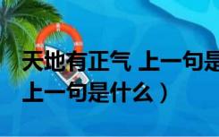 天地有正气 上一句是什么意思（天地有正气 上一句是什么）