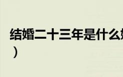 结婚二十三年是什么婚（结婚二十年是什么婚）