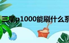 三星p1000能刷什么系统（三星p1000刷机）