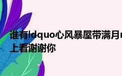 谁有ldquo心风暴屋带满月rdquo粤语下载链接？不要在网上看谢谢你