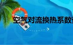 空气对流换热系数查询表（空气对流）