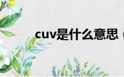 cuv是什么意思（uv是什么意思）