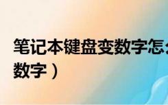 笔记本键盘变数字怎么调回来（笔记本键盘变数字）