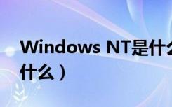 Windows NT是什么软件（windows nt是什么）