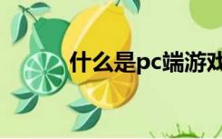 什么是pc端游戏（什么是pc端）