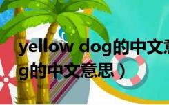 yellow dog的中文意思是什么（yellow dog的中文意思）