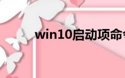 win10启动项命令（启动项命令）