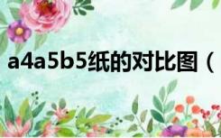 a4a5b5纸的对比图（a4 a5 b5纸的对比图）