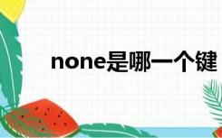 none是哪一个键（none是哪个键）