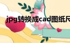 jpg转换成cad图纸尺寸（jpg转换成cad）