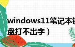 windows11笔记本键盘打不出字（笔记本键盘打不出字）