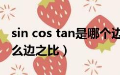 sin cos tan是哪个边比哪个边（sin cos是什么边之比）