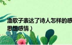 渔歌子表达了诗人怎样的感情?（渔歌子表达了诗人怎样的思想感情）