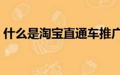 什么是淘宝直通车推广（什么是淘宝直通车）