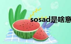 sosad是啥意思（so sad）