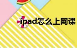 ipad怎么上网课（ipad怎么上网）