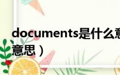 documents是什么意思（document是什么意思）