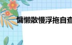 慵懒散慢浮拖自查自纠报告（慵懒）