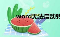 word无法启动转换器mswrd632