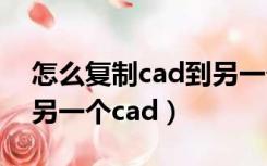 怎么复制cad到另一个cad（cad如何复制到另一个cad）