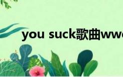 you suck歌曲wwe（you suck歌曲）